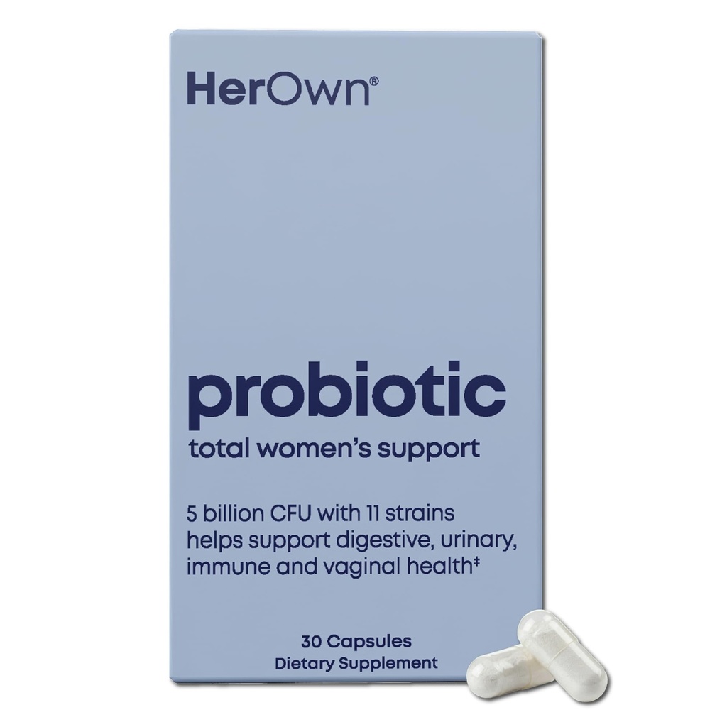 její vlastní probiotika pro ženy, 5 miliard CFU s prebiotiky, podporuje zdravé trávení, 11 proužky, gluten a sójové zdarma, Vegan, Non- GMO, 30 Kapsle, 30 Služeb