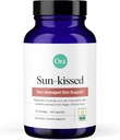 Ora Organic Skin Health Supplementary - Podpora poškození sluncem - Podporuje přírodní ochranu pokožky 124; Veganské antioxidanty včetně astaxanthinu a karotenoidů - 1 měsíc dodávky, 60 Kapsle