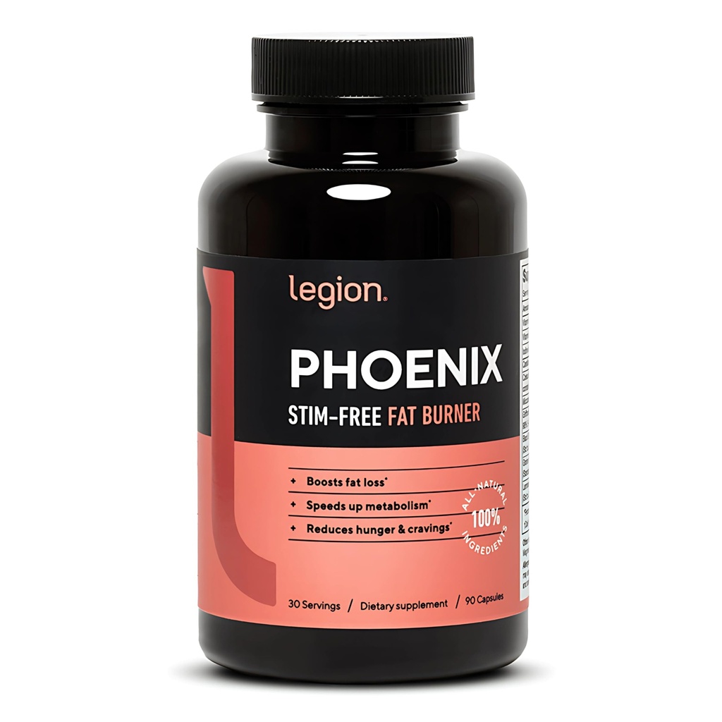 LEGION Phoenix termogenní spalovače tuků a hubnutí pilulky - 30 Servings, 90 Kapsle (Kofein zdarma)