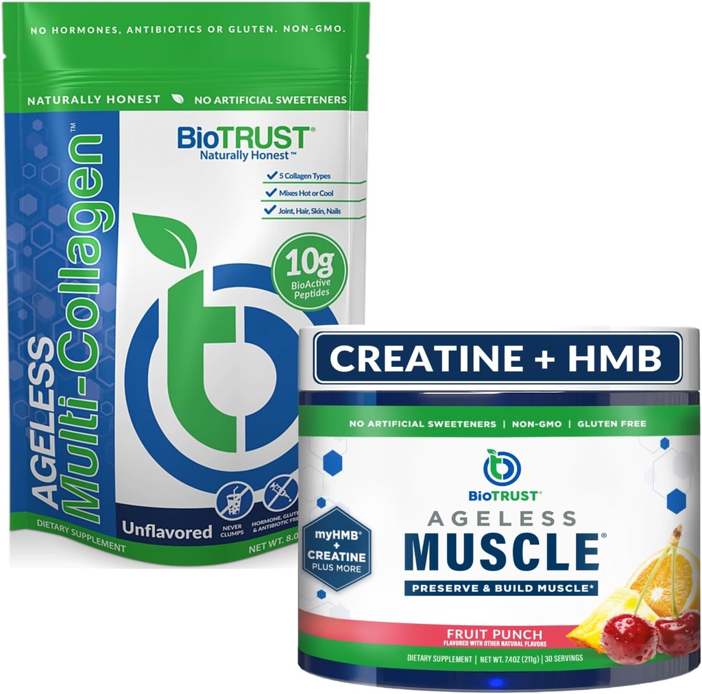 BioTrust Ageless Muscle (Ovocný punč) a Multi kolagen (Neochucené) Bundle