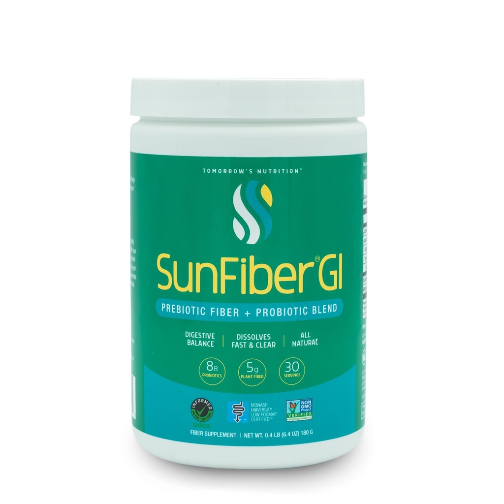 Zítra je Nutrition Sunfiber GI, Prebiotic Fiber & Probiotika, 5g Prebiotic Fiber & 8 Milion Probiotika per Serving, Nízká FODMAP, 30- denní dodávky, 30 den