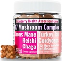 SHIZAM 17 Houbové Complex Gummies pro dospělé Chaga Lions Mane Cordyceps Reishi Lion 's Mane Turkeytail Turkey Tail, Lepší denní dodatek Alt pro kapsle & Powder Vitamíny Super-Food Blend 10