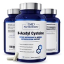 1MD Nutrition NAC Supplement N- Acetyl Cystein - NAC 600 mg - Antioxidant Podporuje Detox a Glutathione Production - N Acetylcysteine Respirační dodatek pro Lung zdraví - 60 Kapsle