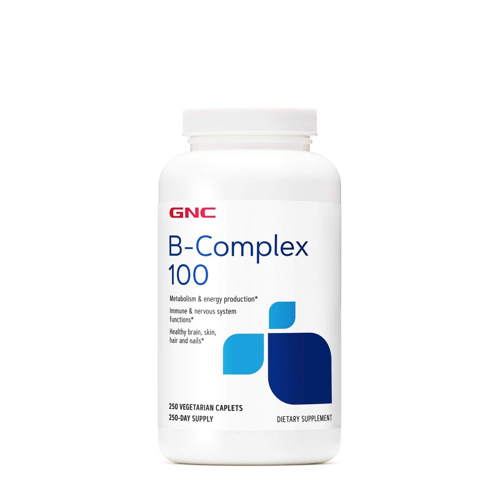 GNC vitamin B Complex 100 dodatek, podporuje energii, metabolismus a imunitní funkce, 250 Sloužení