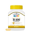 21. století B-100 Complex prodloužené uvolňovací tablety, 60 Počet (balení po 1), High potency vitamin B komplex pro nervový systém, energetická podpora, Zahrnuje vitamin B1, B2, B6, Biotin & vápník