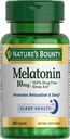 Příroda 's Bounty Melatonin, 100% Drog- free Sleep Aid, Dietní dodatek, 10 mg, 60 Počet
