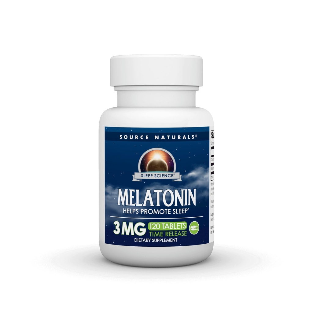 Zdroj Natural Time Releed Melatonin * - 3 mg, 120 tablet