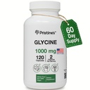 PRISTINE 's Glycine 1000MG Amino Acid Sleep Support Supplement Kapsle - 60 Day Supply - Muscle Recovery, Collagen & Ledviny Supplement - Vegan, Non GMO, gluten zdarma