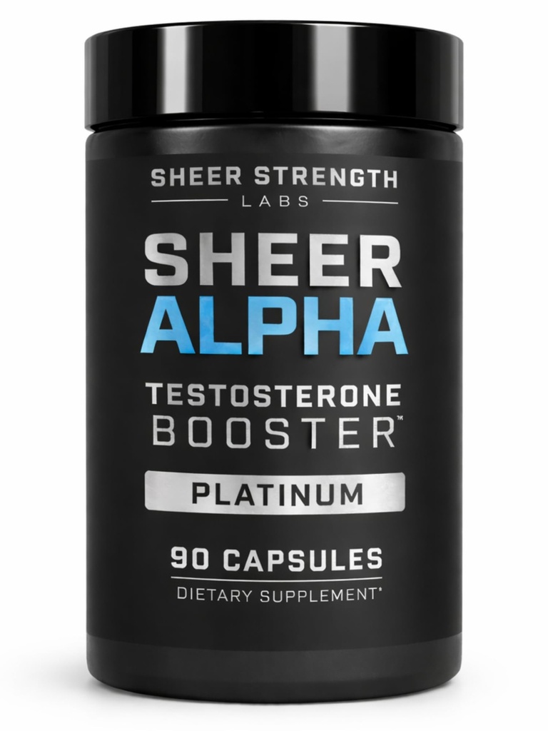 Sheer Strength Labs Testosteron Booster T- Booster pro muže - Klinicky zabalená dávka, nejsilnější vzorec - Made in USA - Premium Blend of Fadogia Agrestis Tongkat Ali a Shilajit. 30 Služeb
