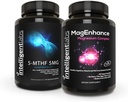 Inteligentní Labs 2- in-1 Bundle of MagEnhance Supplement (with Magnesium L- Threonáte, Glycinate & Taurate) a 5MG 5-MTHF Methylfolát jako Quatrefolová kyselina ® (MTHFR Supplement for Metylation Support)