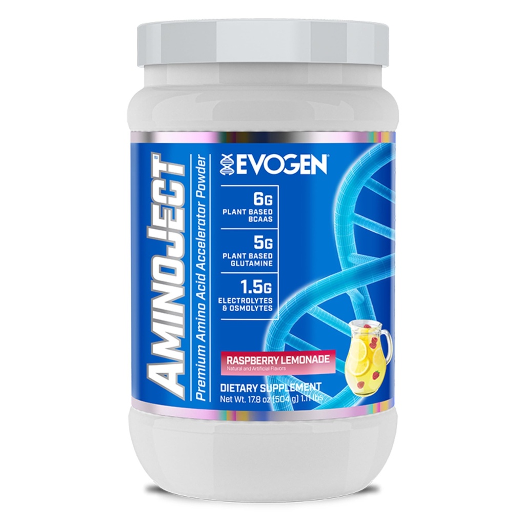 Evogen AminoJect - Premium BCAA Powder & EAA Recovery Formule s Electrolytes CLAS124; Aminokyseliny dodatek pro růst svalů, hydratace, & Recovery CLAS124; Raspberry Lemonade CLAS124; 30 Služeb