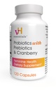 vH Essentials Probiotika pro ženy s prebiotika, Cranberry & Vitamin C - 120 Kapsle (60 Day Supply) - Probiotika Podpora Gut Balance, Zdraví a močení Trakt Zdraví pro ženy
