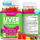 Játra Detox Cleanse & Opravy, 2000 mg Mléko Thistle Játra Detox, Játra Supplement s Glutathione, Pampelion Root, Kurkuma & Artyčok, 23- in- 1Bylinné pro játra & Gut zdraví, Vegan, 60 Gummies