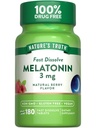 Nature 's Truth Melatonin 3mg Fast Disolt Tablety 124; 180 Počet 124; Natural Berry Flavor 124; Vegan, Non- GMO & Gluten zdarma dodatek