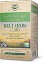 Solgar Earth Source Food Fermented Koji Iron 27mg, 30 Rostlinné kapsle - Vyšší absorpce, Slow-Release Iron - Gentle on The Stomach - Non- GMO, Vegan, Gluten Free, Dairy Free, Kosher - 30 Služeb
