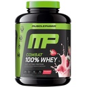 MusclePharm Combat 100% syrovátkový protein prášek, jahodový krém Flavor, rychlé zotavení a svalový zisk s syrovátkovým proteinem izolát, vysoký proteinový prášek pro ženy a muže, gluten zdarma, 5 liber, 70 Služeb