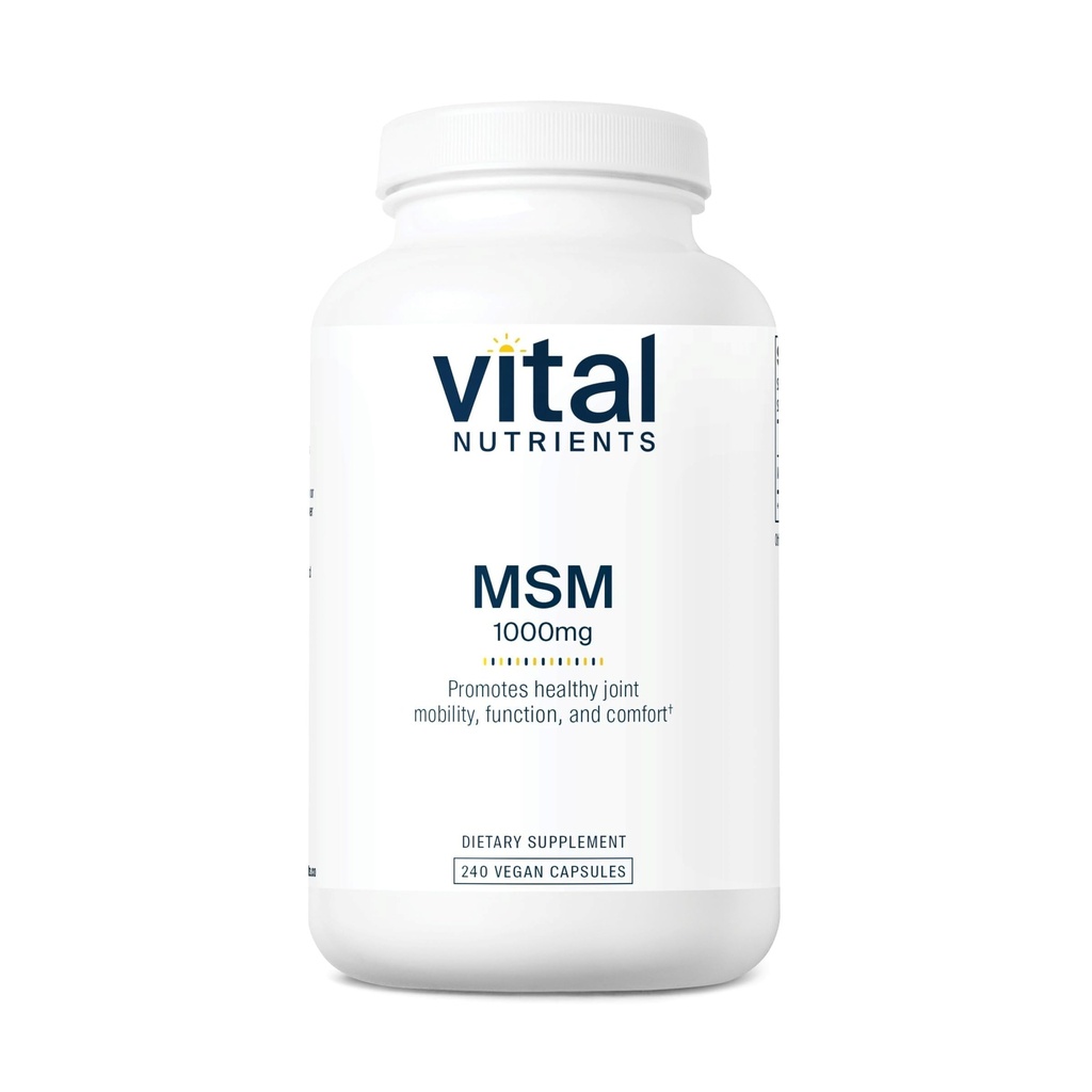 Vital Nudents - MSM 1000 mg - Přírodní forma organické síry - 240 Kapsle