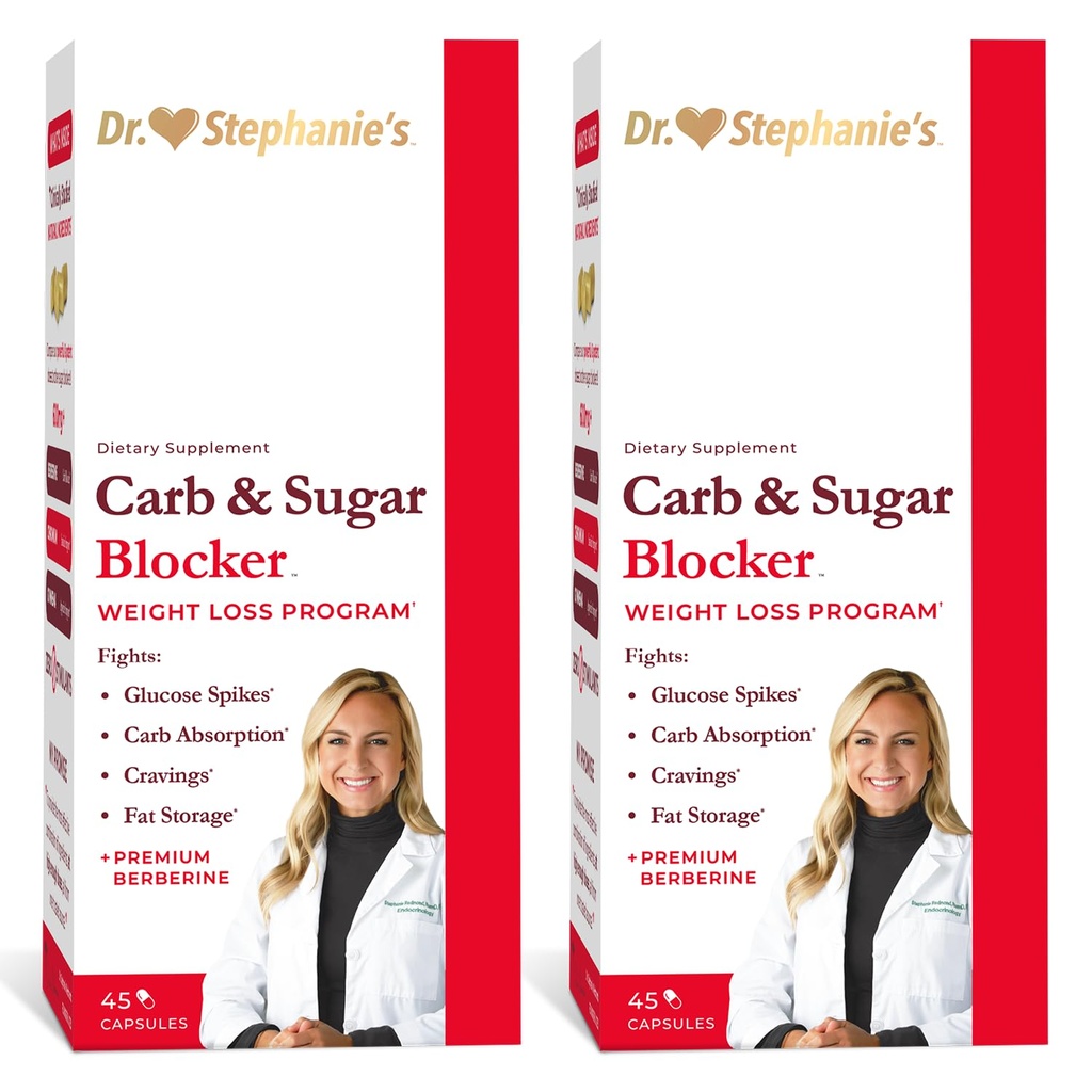 Stéphanie 's Mealtime Carb & Sugar Blocker - Snižte Digested Carbs & Sugars, Stimulant- Free (2 Pack)