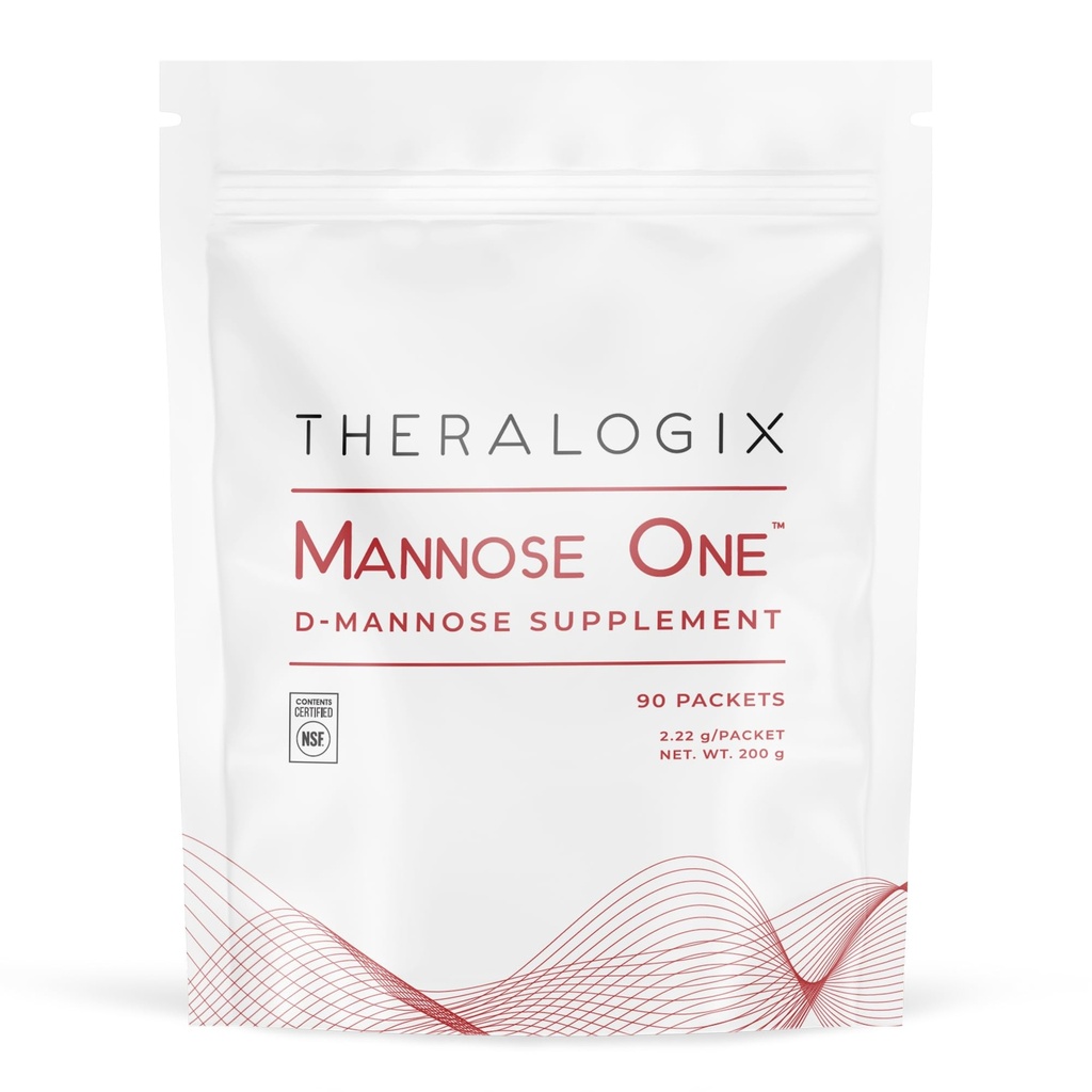 Theralogix Mannose One D- Mannose Powder - 90- Day Supply - Podporuje močení Tract Zdraví s 2000 mg D- Mannose * - NSF Certified - 90 Packets