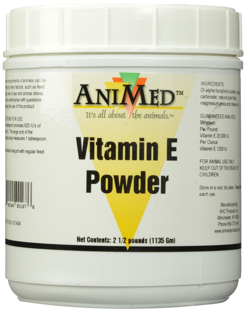 AniMed vitamin E Práškový dodatek pro koně, 2.5-Pound