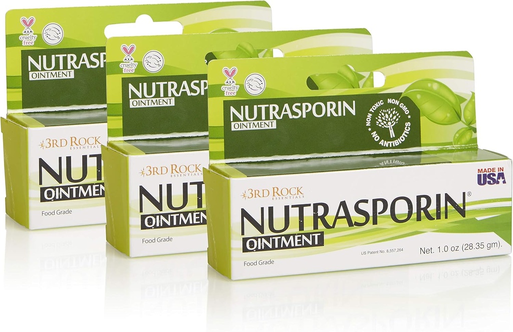 3rd Rock Essentials CLAS124; Nutrasporin Silver Ointement CLAS124; Non Toxic Petroleum Free Non Antibiotic First Aid Ointement CLAS124; All Natural Personal Care (1.0 oz CLAS124; 3 Pack)