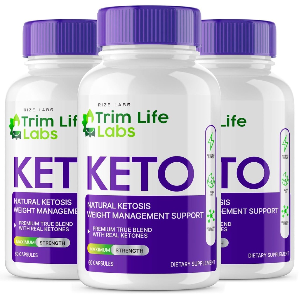 rize laboratoře - - Trim Life Labs Keto Kapsle - Váhové ztráty pilulky - Podpora maximální pevnost Formule, Keto + ACV dodatek (180 Kapsle)