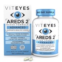 Viteyes ARES 2 Advanced oční vitaminy, makulární podpora s bilberry, grapeseed, FLORAGLO Lutein, Selen, přírodní vitamin E, Alergen zdarma, ochrana očí, Oční doktor Trusted, 180 Počet