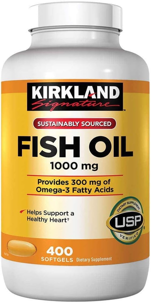 Omega-3 Fish Oil koncentrát 1000 Mg., 400 Softgels