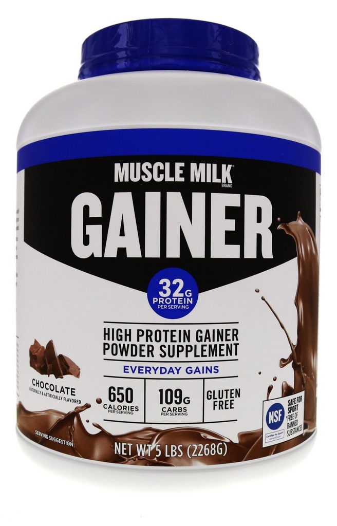 Svalovina Mléko Gainer Protein Powder, Čokoláda, 32 g protein, 5 liber