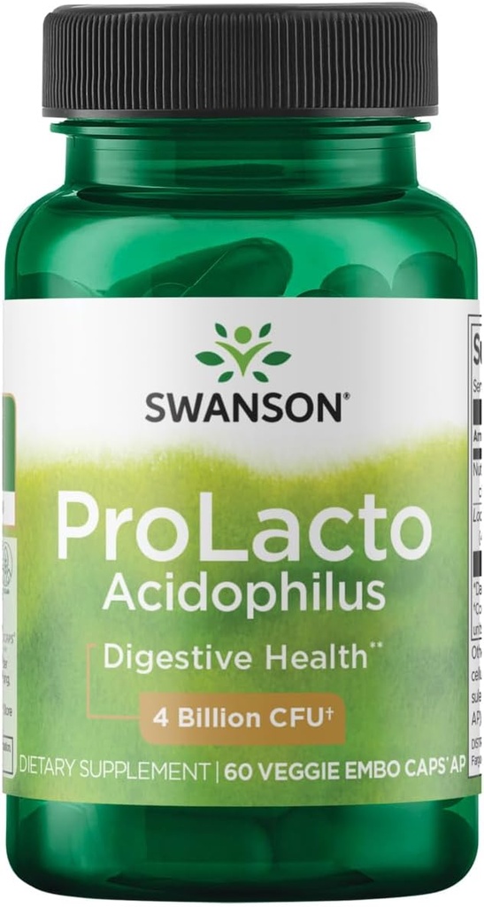 Swanson Prolakto Acidophilus 4 miliardy Cfu 60 Veg Kapsle