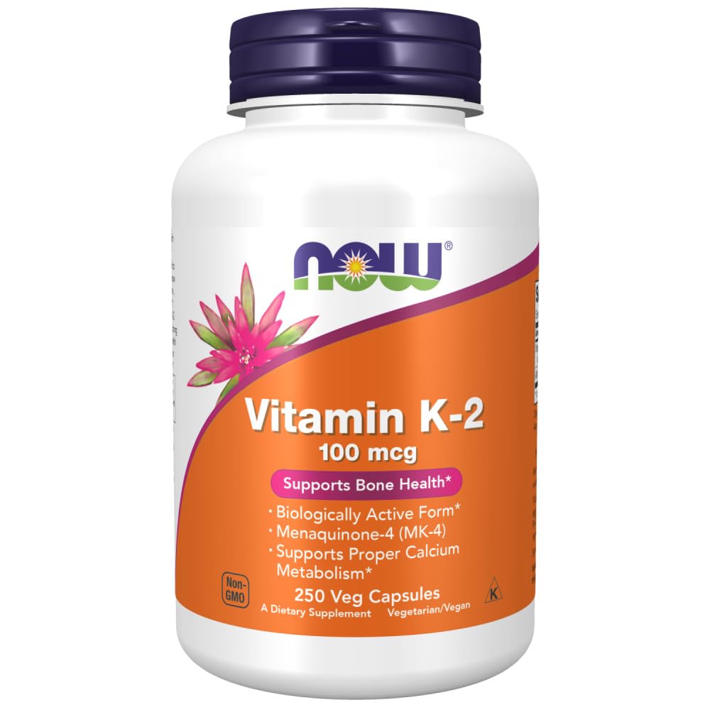 Nyní Potraviny Vitamin K-2, 250 Zeleninové kapsle