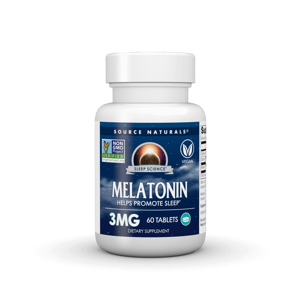 Zdroj Naturals Sleep Science Melatonin * - 3 mg, 60 uvolněných tablet