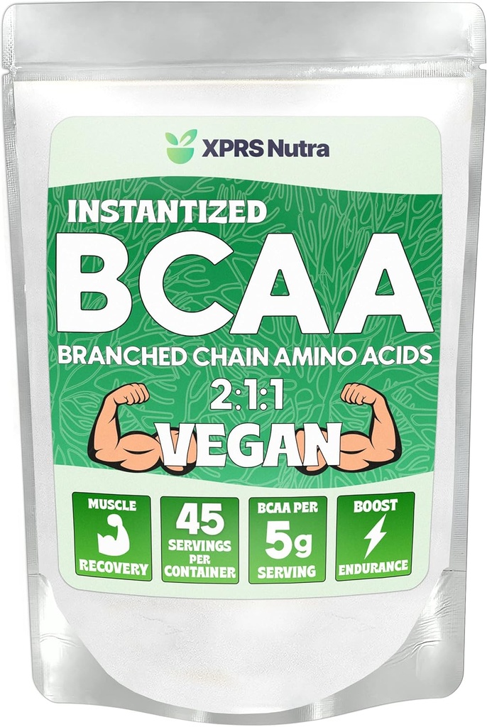 XPRS Nutra BCAA Powder - Doplněk aminokyselin pro muže - Neochucené doplňky BCAA Workout - Gym doplňky pro muže - Doplněk aminokyselin pro ženy pro cvičení tělocviku (8 Ounce)