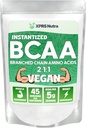 XPRS Nutra BCAA Powder - Doplněk aminokyselin pro muže - Neochucené doplňky BCAA Workout - Gym doplňky pro muže - Doplněk aminokyselin pro ženy pro cvičení tělocviku (8 Ounce)