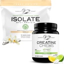 Muscle Feast Isolate + Creatine Candy Bundle: 1 Syrovátkový proteinový izolát (Vanilla, 5lb) + 1 Creatine Candy (Lemon Lime, 360) Yellow 124; Premium doplňky, Vegetariánské, gluten zdarma