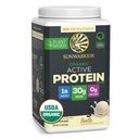 Sunaboratory Organic Plant Based Powder 124; Vegan Organic Protein Powder with BCAA Amino Acids Plus Recovery Minerály & Botanicals B124; Non- GMO Soy Dairy & Gluten Free (Vanilla, 20 Servings)
