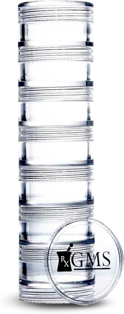 7 Day Medicine Pořadatel pilulek - Stackable Pill Box - Vhodné malé tablety a vitamínové doplňky - Udržujte svou denní medicínu organizovanou na jednom místě - Extra malé - jasné