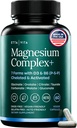 Magnesium Complex for Women & Men 500mg (7-in-1) with Vit D3 & B6 - 60 Ct