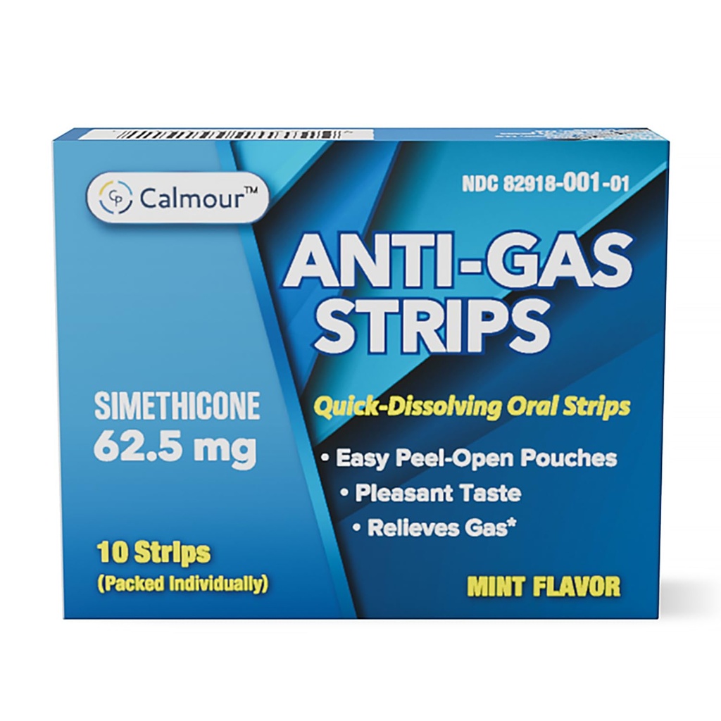 Anti Gas Relief 10 Strips CLAS124; Mint Flavor Oral Dissolvable Anti Floating Relief Strips CLAS124; Rapid Gas Relief pro dospělé 124; Efektivní Bloating Relief pro ženy CLAS124; Simethicone Anti Floating pro ženy