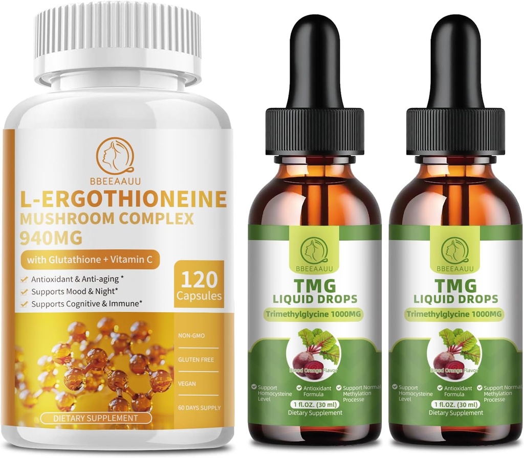 Komplexní kapsle L- Ergothionein Houba & TMG (Trimethylglycin) Tekuté kapky