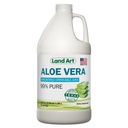 Land Art - Čistá Aloe Vera Šťáva bez příchutí - Cold- Zpracované - 99,7% Organic Aloe Vera Inner Filet from Fresh Texas Leaves - Digestive Health, Detox and Natural Wellness - 64 fl oz