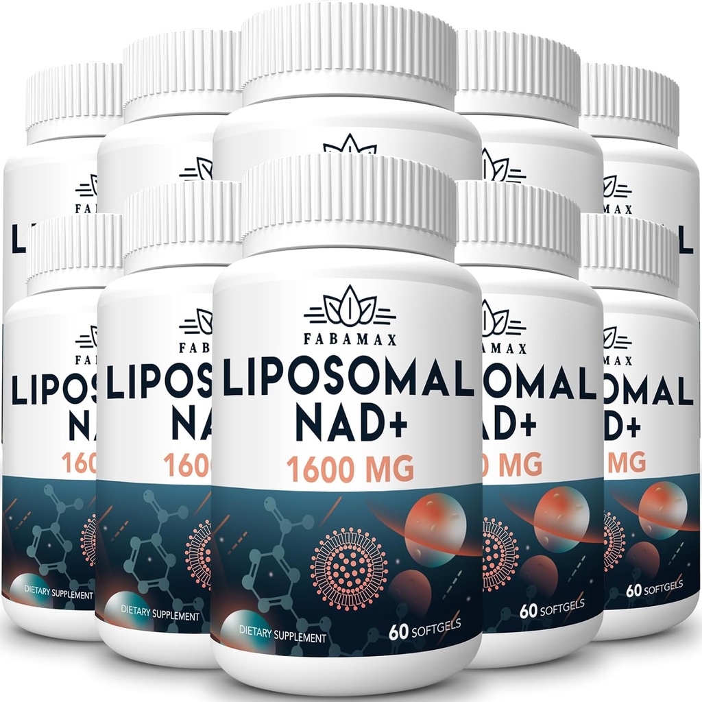 1600 mg Liposomální NAD dodatek, 98% čistý NAD + dodatek, Superior Absorpce, Alternativa k nikotinamid Riboside nebo NADH k posílení NAD + pro stárnutí obrany, energie, dlouhověkost, 600 Softgels