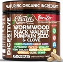 Clean Nutra Wormwood Black Walnut Dýně Seed Clove Oil Celer Česnek Grape Papaya Neem Diatomaceous Earth Womens Probiotic Gut Zdravotní čistota Detox Oregano Olive Turmeric dodatek Veganské kapsle