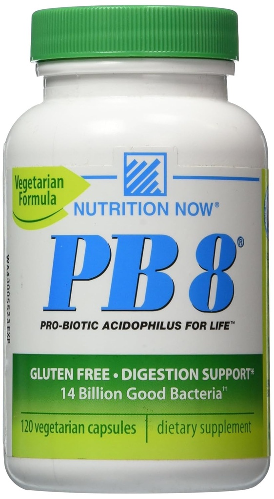 Nyní PB 8 Pro- Biotické Acidophilus Kapsle, Vegetariánské, 120-Count Lahve 60 Doručování