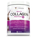 Multi kolagen Peptidy Prášek pro ženy - Hydrolyzovaná čokoláda Kolagen Prášek pro ženy s typy I II III V & X Vitamin C & Hyaluronic Acid pro vlasové kůže a nehty (Čokoláda) - 30 Podání