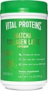 Vital Proteins Matcha Lattes, Matcha Green Tea Collagen Latte Powder, L- Theanine & Caffeine & MCTs - Podpora zdravé vlasy, kůže, nehty - Original