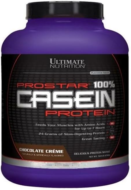 Ultimate Nutrition Prostar Micelar a hydrolyzované kaseinové bílkoviny prášek - tuk zdarma přes noc růst svalů a obnovu s BCAA, 5 liber, čokoláda