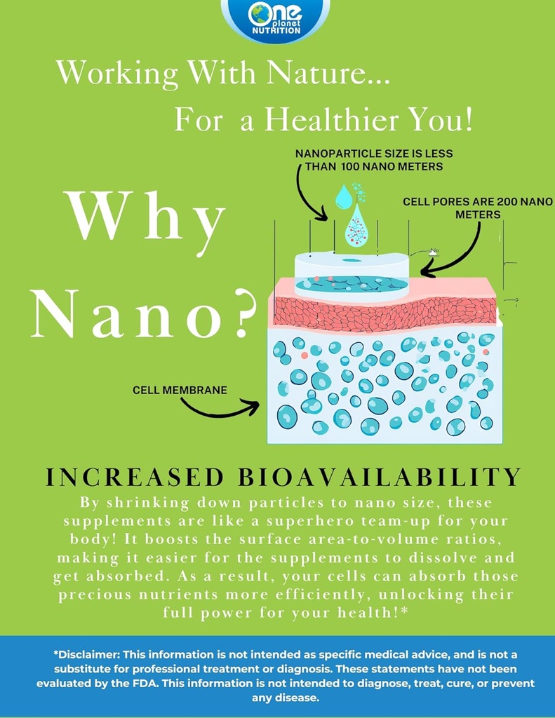 One Planet Nutrition Nano Quercetin Powder 8 oz (227 Servings), Sophora Japonica Extract, Nano pro zlepšení absorpce, podporuje imunitní zdraví s antioxidačními účinky, Non- GMO, Vegan
