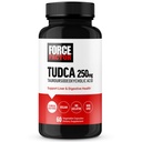 Force Factor TUDCA Játra Support Supplement, Powerful Bile Sůl pro žlučník zdraví a zdraví jater, Tauroursodeoxycholic acid, Klinická dávka, Vegan Friendly, Non- GMO, 60 Zeleninové kapsle