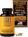 Humic & Fulvic Acid Supplement Kapsle - Organic Plant- Based Acid Fulvic Dodatek s Fulvic-Humic Mineral Blend pro Detox & Absorpce 60 ct